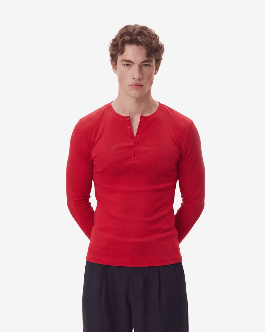 Fine Rib Henley