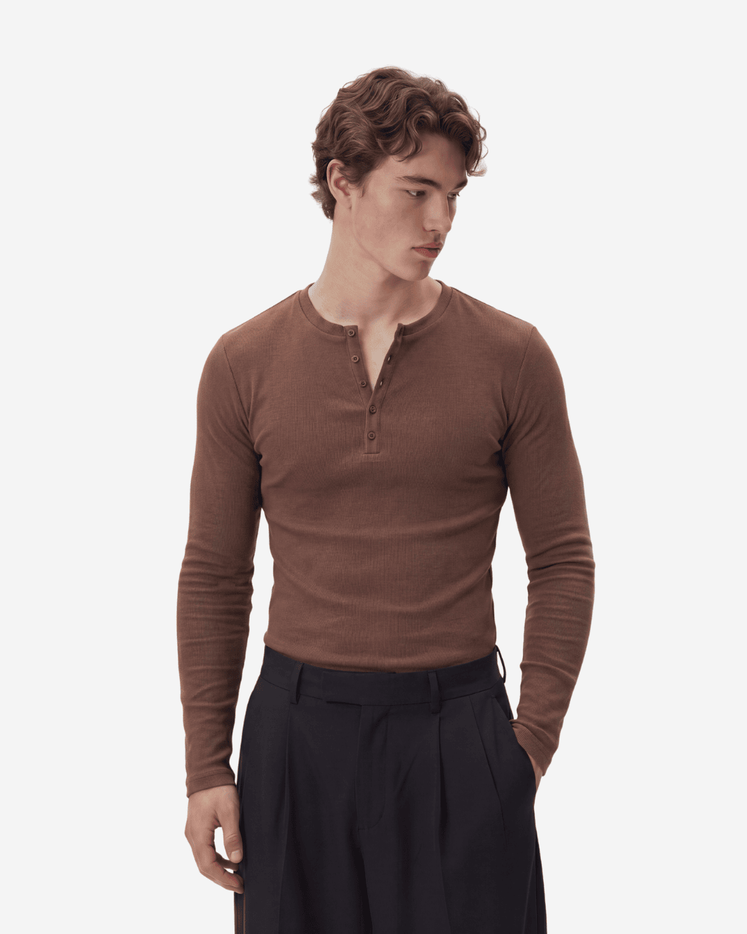 Fine Rib Henley