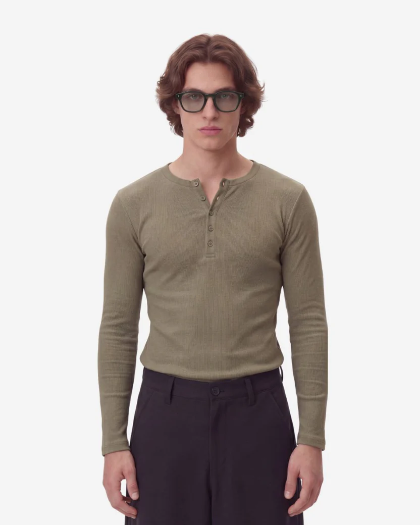 Fine Rib Henley