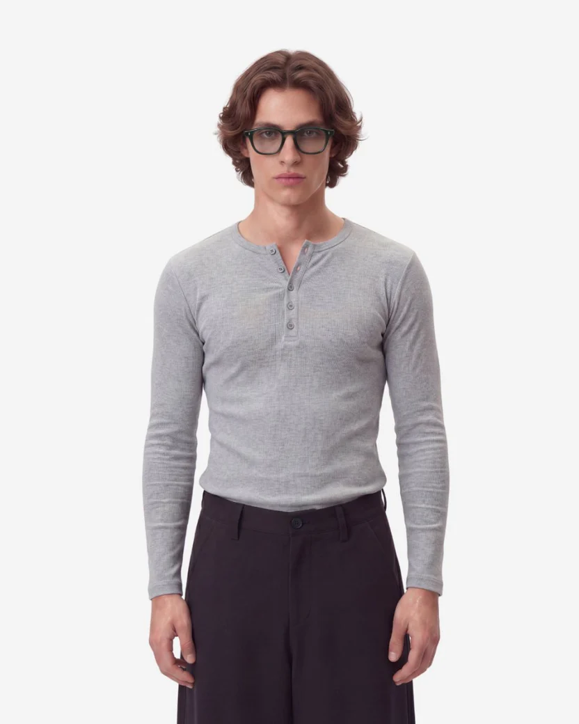 Fine Rib Henley