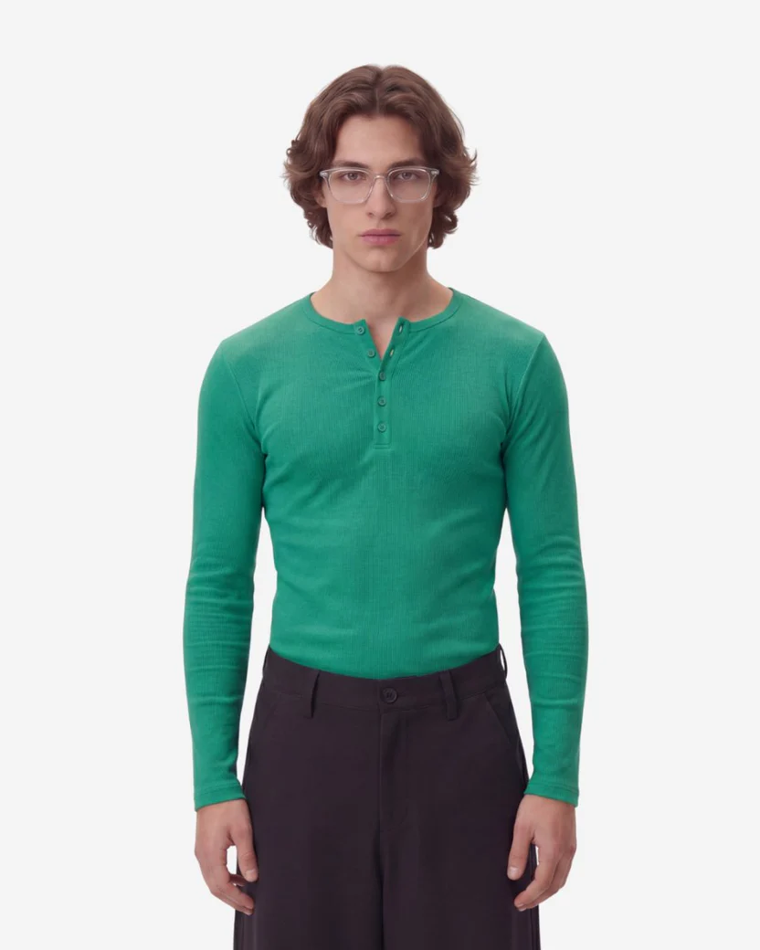 Fine Rib Henley