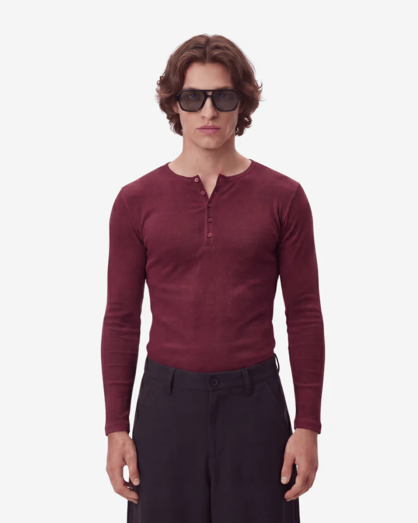 Fine Rib Henley